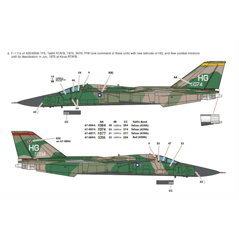 Academy 12360 1/48 USAF F-111A Aardvark "Vietnam War" - Image 6