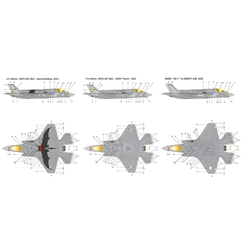Academy 12592 1/72 USMC F-35B Lightning II VMFA-242 Bats - Image 3