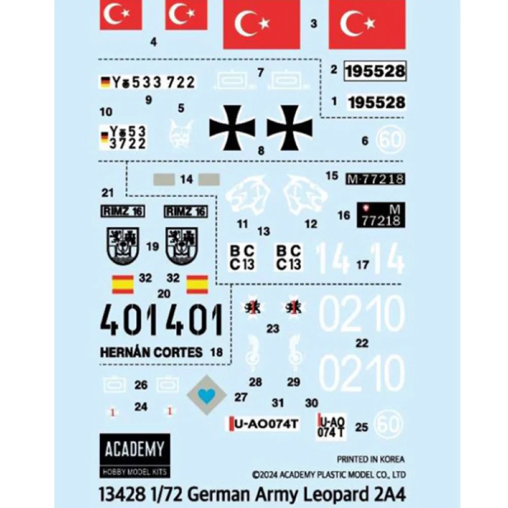Academy 13428 1/72 German Army Leopard 2A4 - Image 6