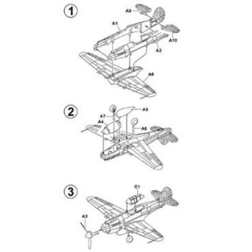 AFV AR144S01 1/144 Flying Tigers P40B/C Hawk-81A2 - Image 2