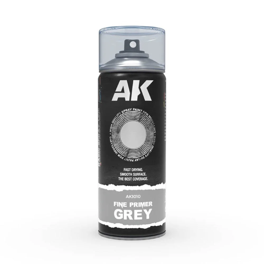AK Interactive 1010 Fine Primer Grey Spray Paint 400ml