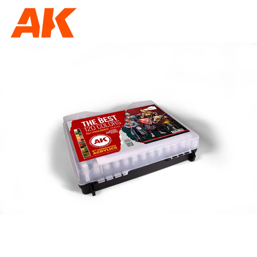 AK Interactive 11704 Briefcase 120 Figure Colours Acrylic Paint Set (3rd Generation) - Image 3