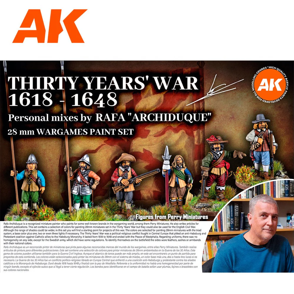 AK Interactive 11776 Signature Set Thirty Years War 1618-1648 Archiduque Acrylic Paint Set (3rd Generation) - Image 3
