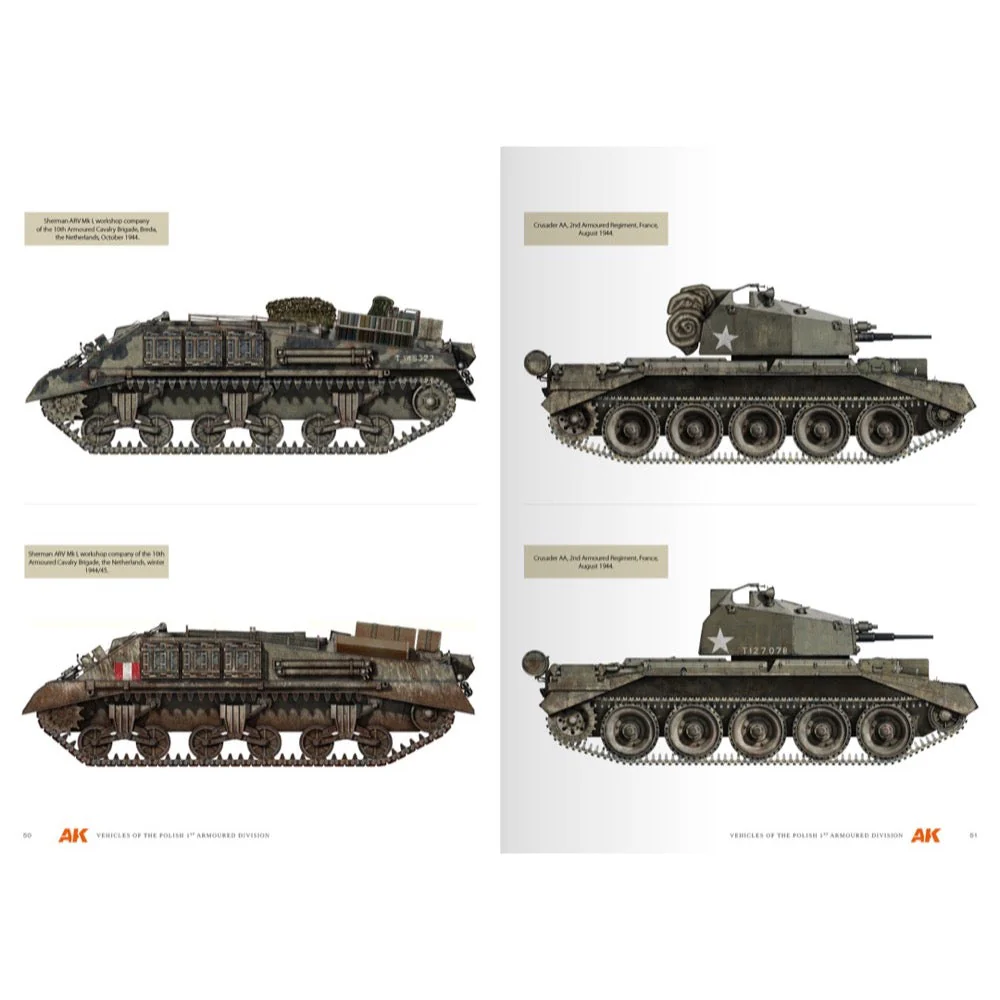 AK Interactive 130010 Book Vehicles Of The Polish 1st Armoured Division Camouflage Profile Guide English - Image 8