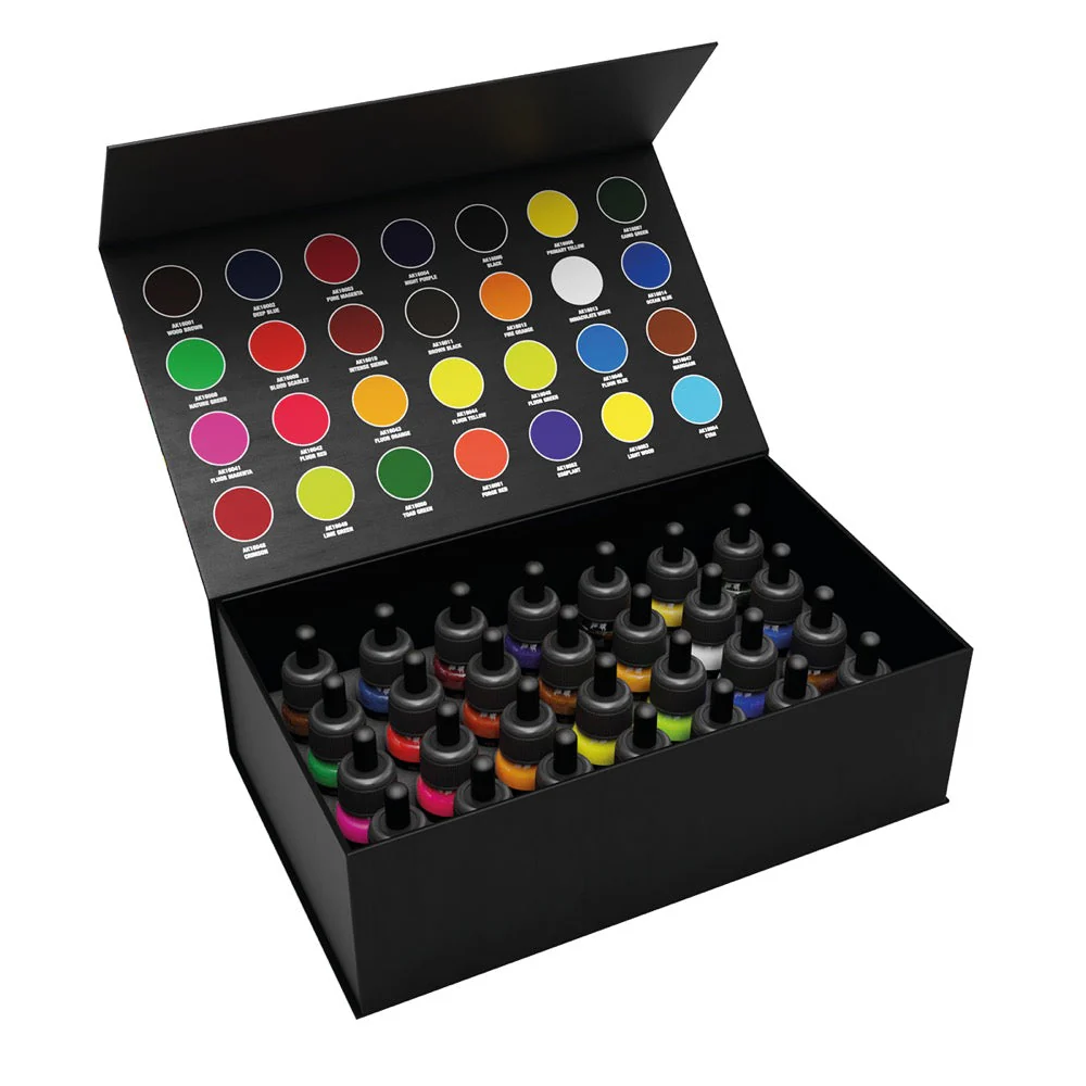 AK Interactive 16055 The INKS Special Box Full Range Set 28 Colors X 30 ml Acyrlic Ink - Image 4