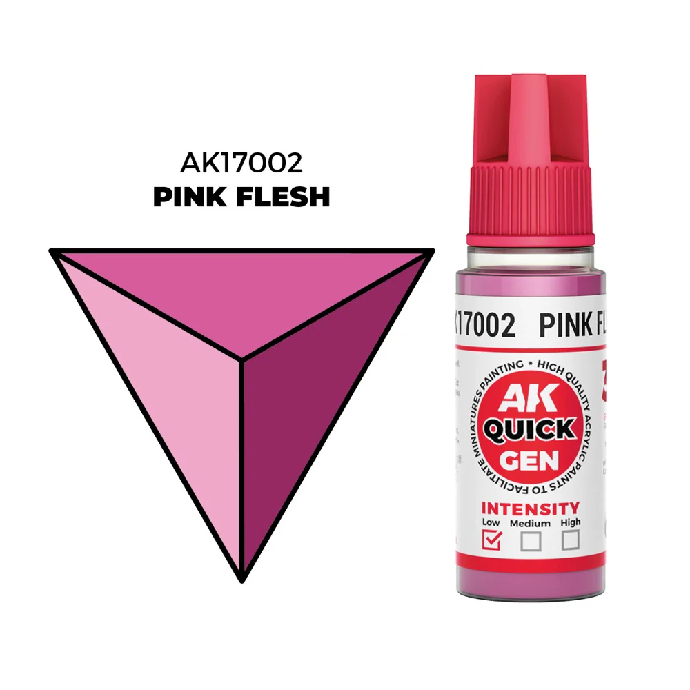 AK Interactive 17002 Quick Gen Pink Flesh 18ml Acrylic Paint - Image 2