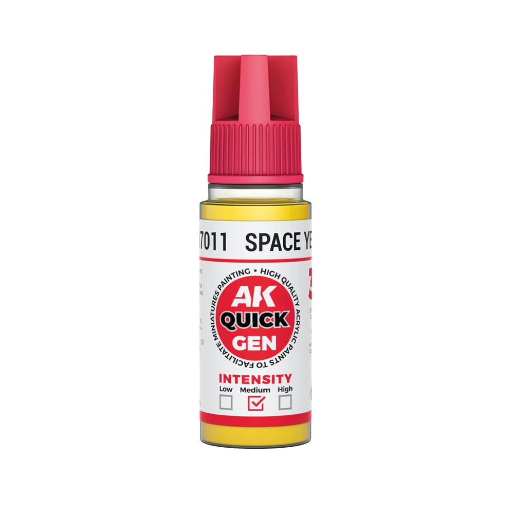AK Interactive 17011 Quick Gen Space Yellow 18ml Acrylic Paint