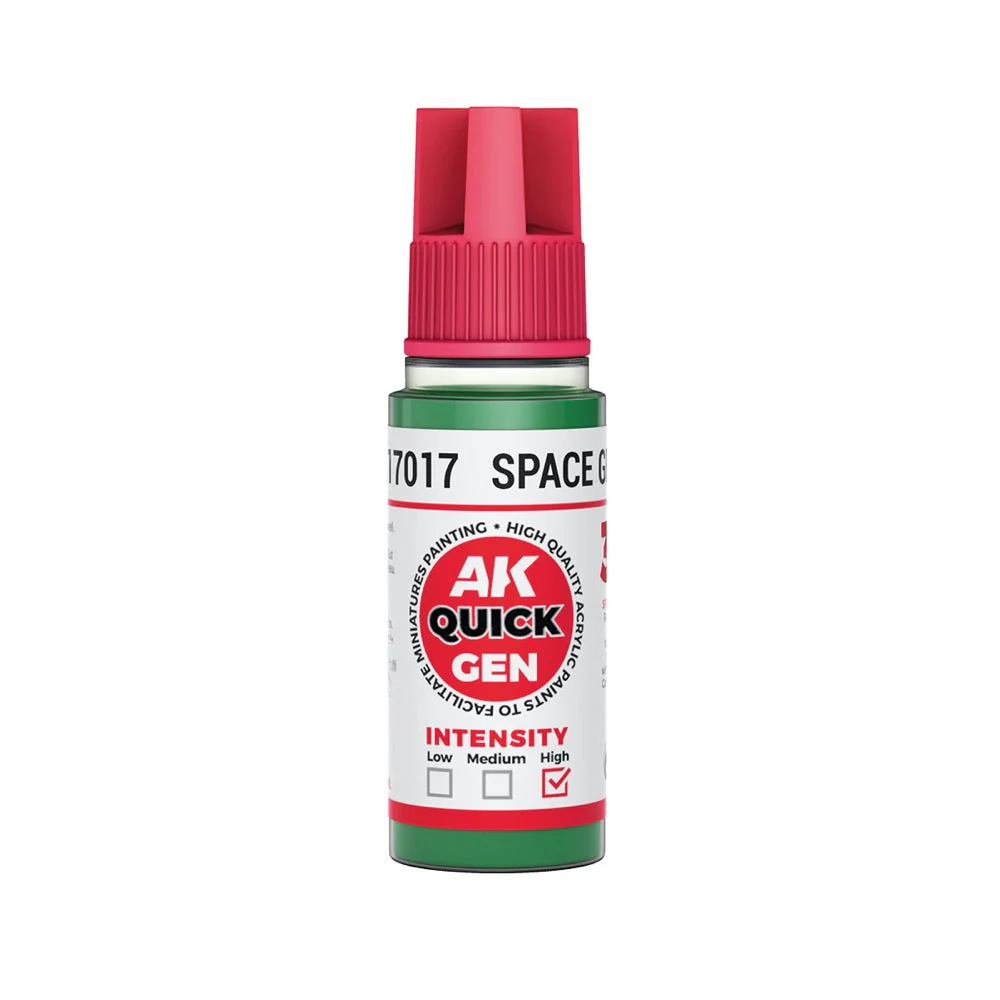 AK Interactive 17017 Quick Gen Space Green 18ml Acrylic Paint