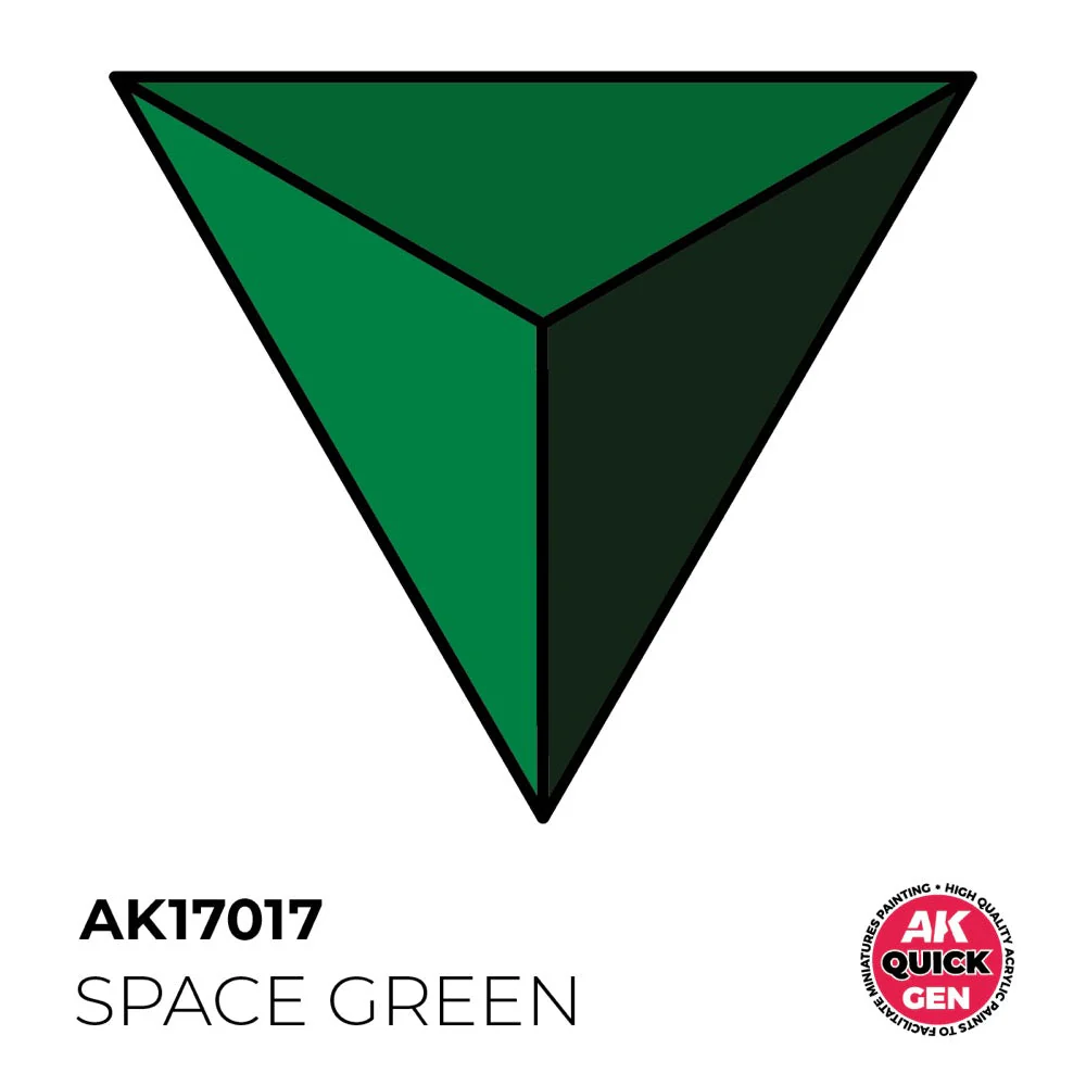 AK Interactive 17017 Quick Gen Space Green 18ml Acrylic Paint - Image 2