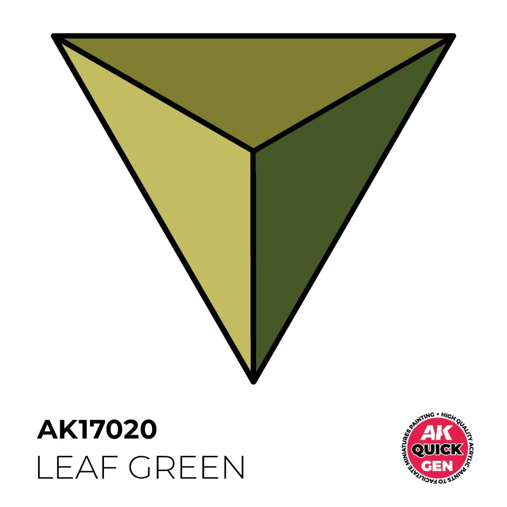 AK Interactive 17020 Quick Gen Leaf Green 18ml Acrylic Paint - Image 2