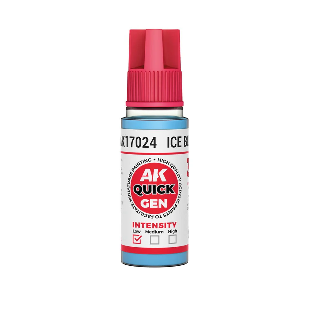 AK Interactive 17024 Quick Gen Ice Blue 18ml Acrylic Paint