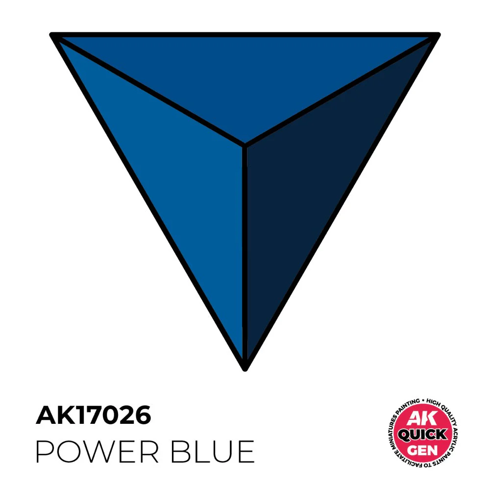AK Interactive 17026 Quick Gen Power Blue 18ml Acrylic Paint - Image 2