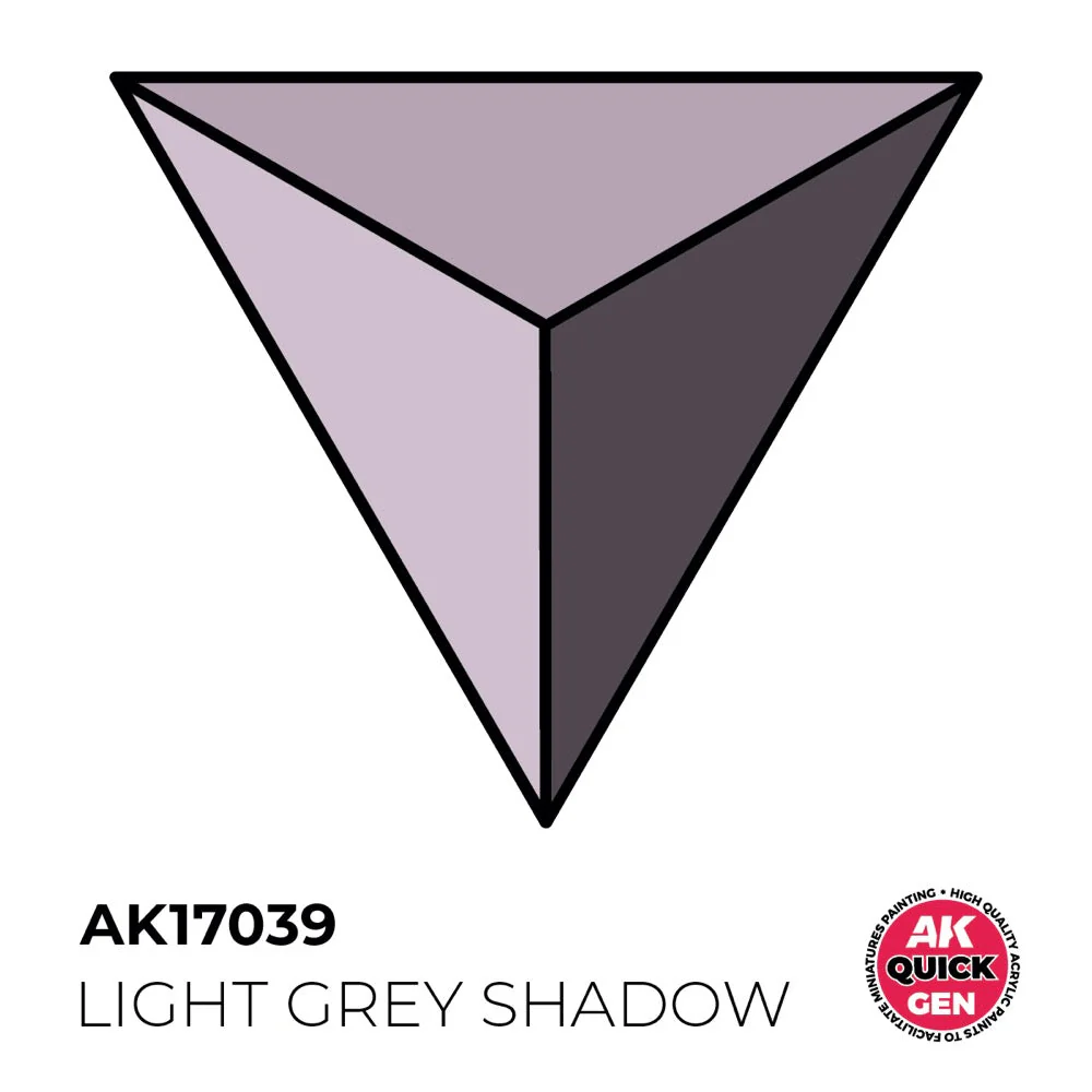 AK Interactive 17039 Quick Gen Light Grey Shadow 18ml Acrylic Paint - Image 2