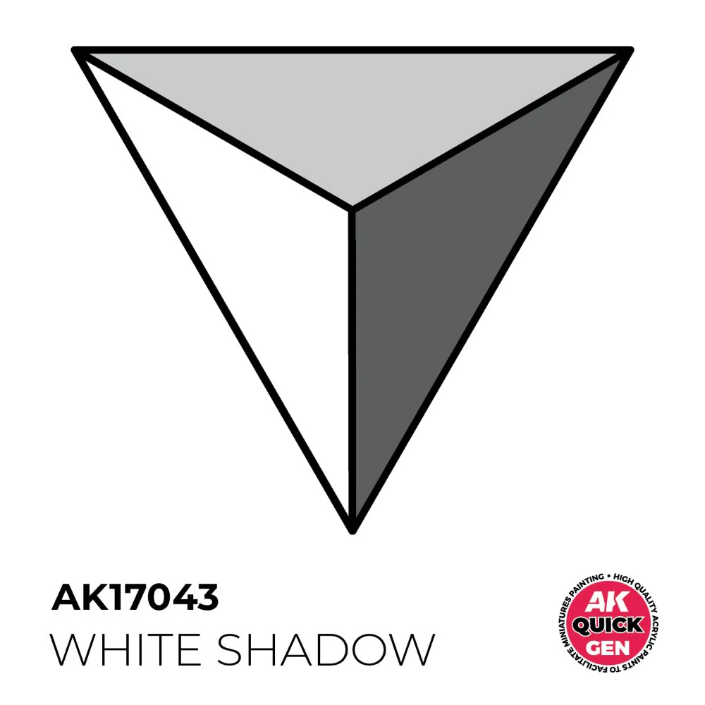 AK Interactive 17043 Quick Gen White Shadow 18ml Acrylic Paint - Image 2