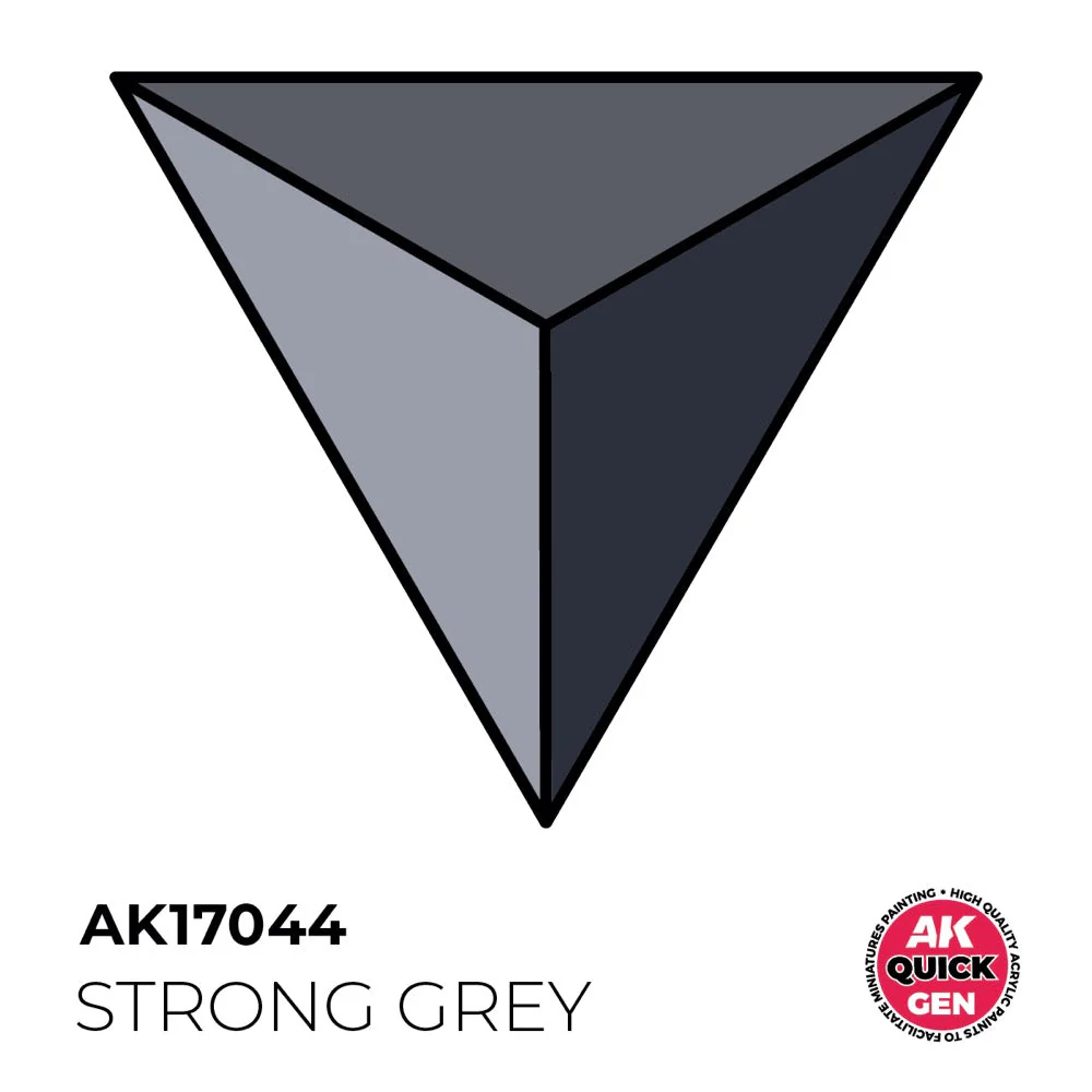 AK Interactive 17044 Quick Gen Strong Grey 18ml Acrylic Paint - Image 2