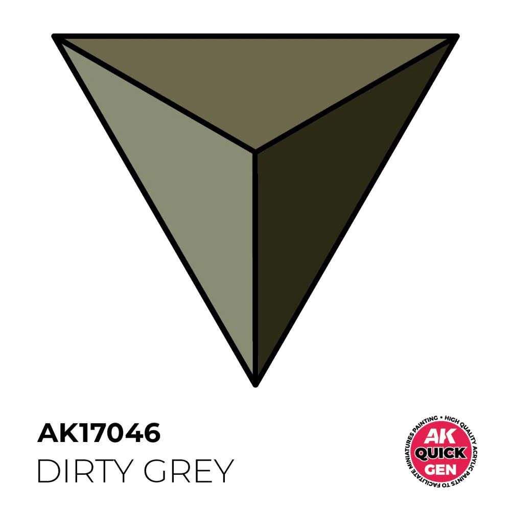 AK Interactive 17046 Quick Gen Dirty Grey 18ml Acrylic Paint - Image 2