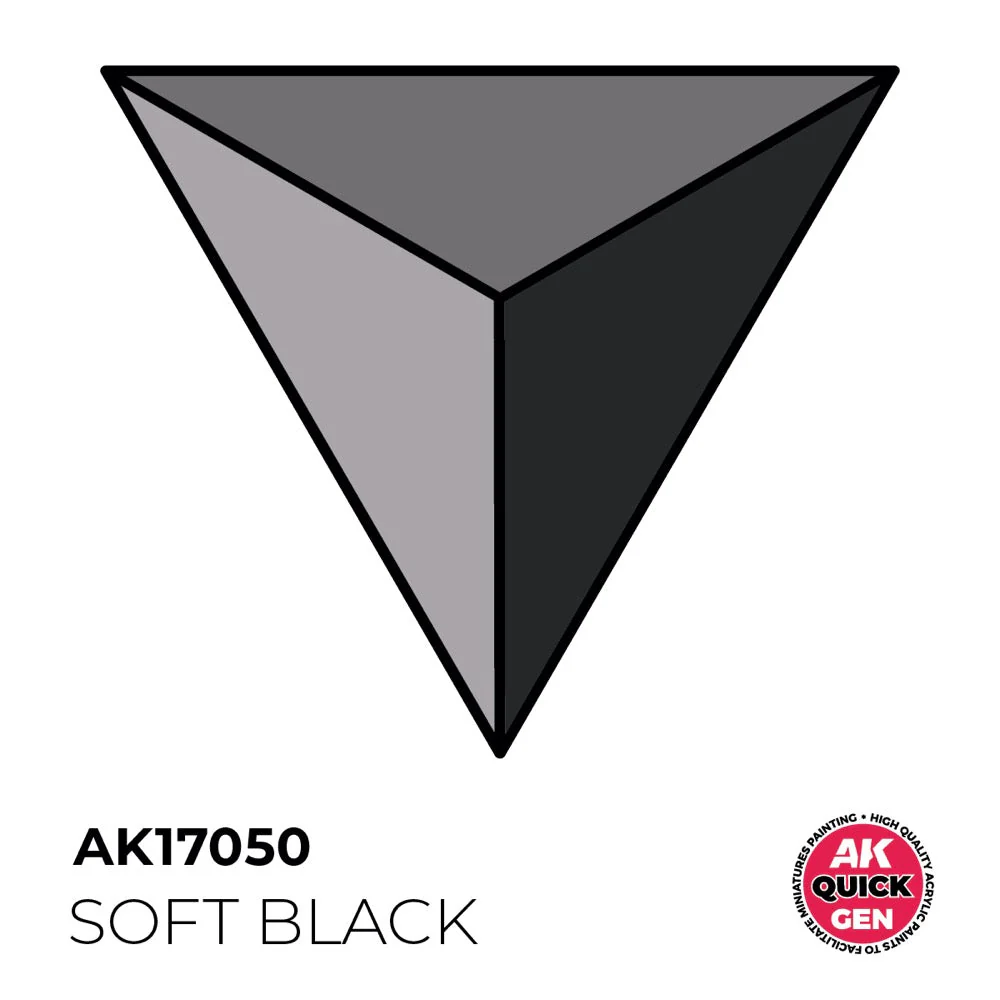 AK Interactive 17050 Quick Gen Soft Black 18ml Acrylic Paint - Image 2