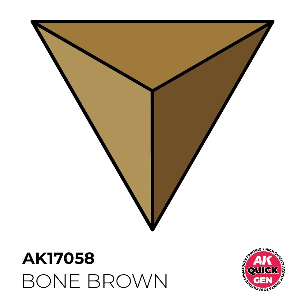 AK Interactive 17058 Quick Gen Bone Brown 18ml Acrylic Paint - Image 2