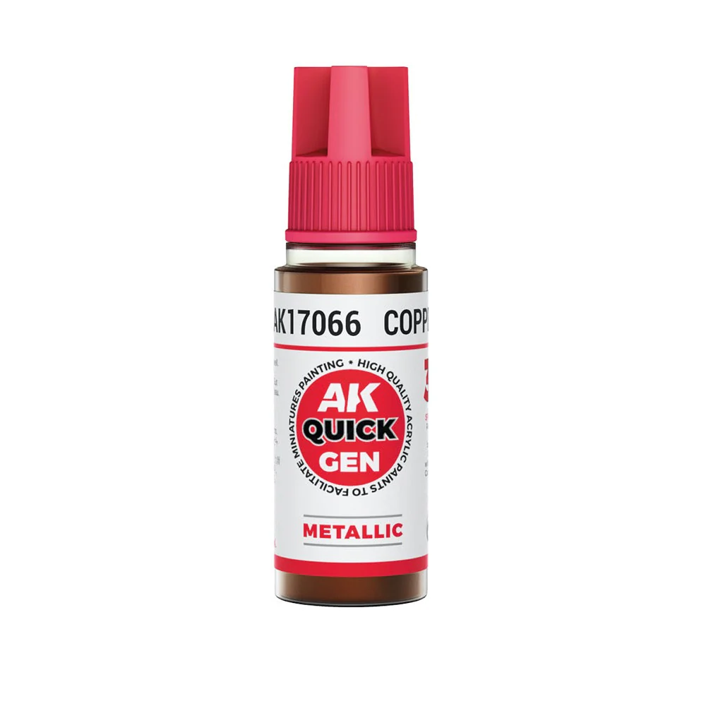 AK Interactive 17066 Quick Gen Copper 18ml Acrylic Paint