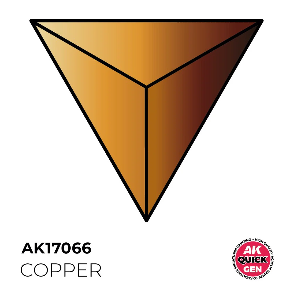AK Interactive 17066 Quick Gen Copper 18ml Acrylic Paint - Image 2