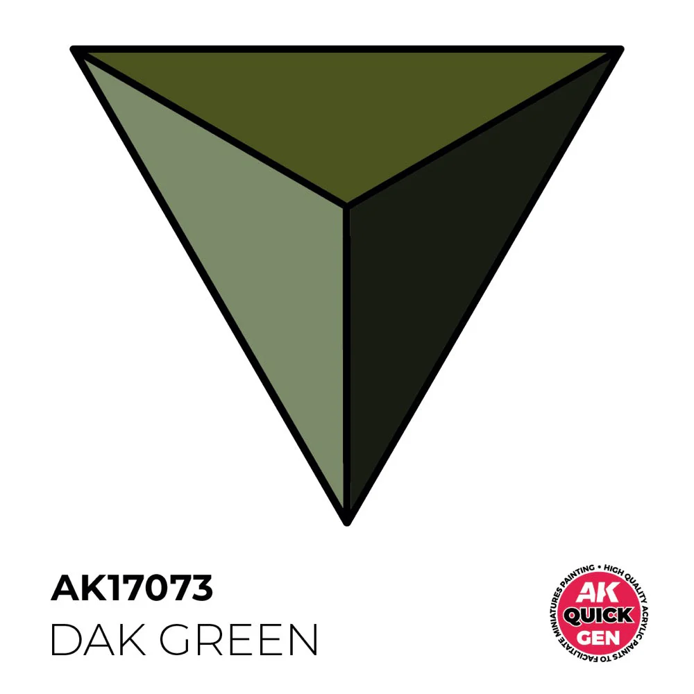 AK Interactive 17073 Quick Gen DAK Green 18ml Acrylic Paint - Image 2