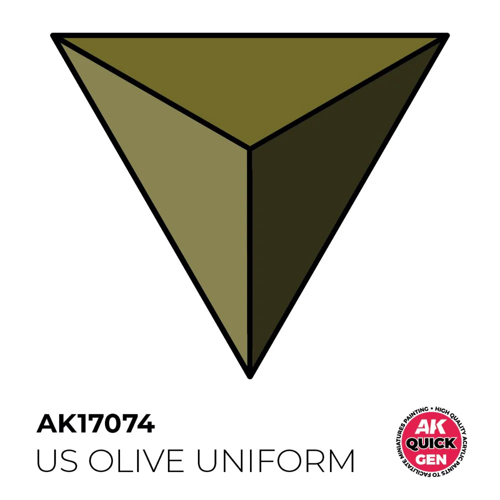 AK Interactive 17074 Quick Gen US Olive Uniform 18ml Acrylic Paint - Image 2