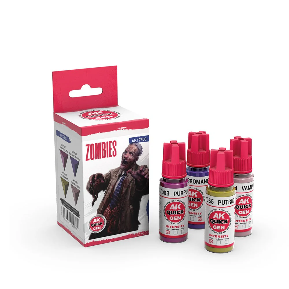 AK Interactive 17508 Quick Gen Zombies Acrylic Paint Set 4 Colours - Image 2