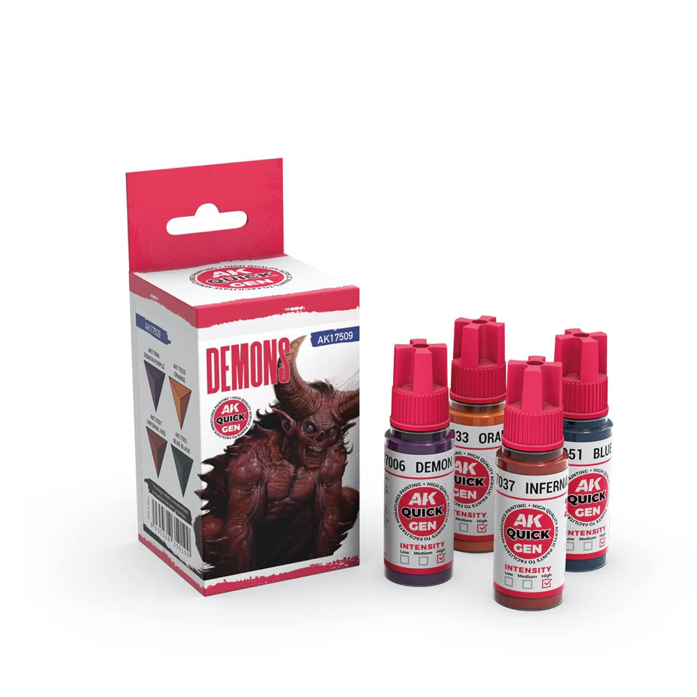 AK Interactive 17509 Quick Gen Demons Acrylic Paint Set 4 Colours - Image 2