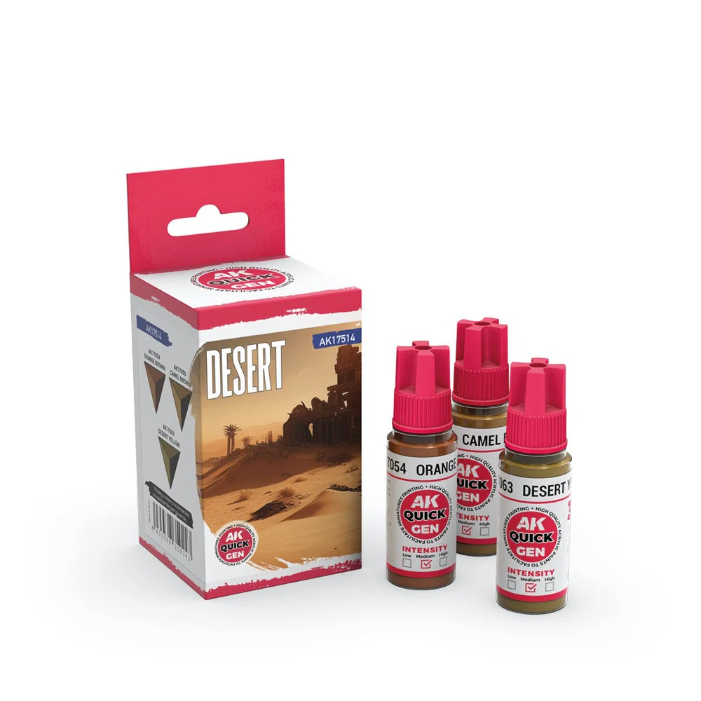 AK Interactive 17514 Quick Gen Desert Acrylic Paint Set 3 Colours - Image 2