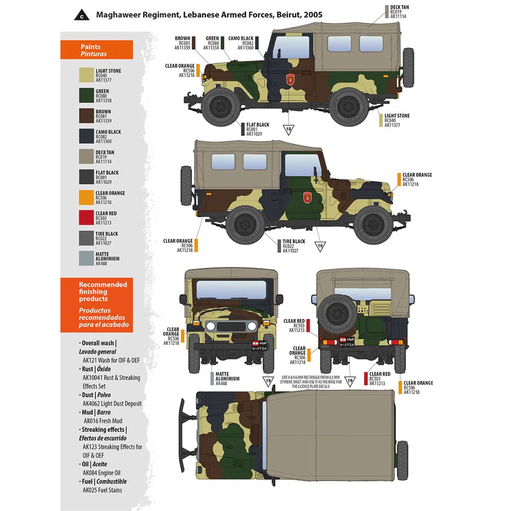 AK Interactive 35004 1/35 FJ43 SUV with Soft top IDF & LAF - Image 4