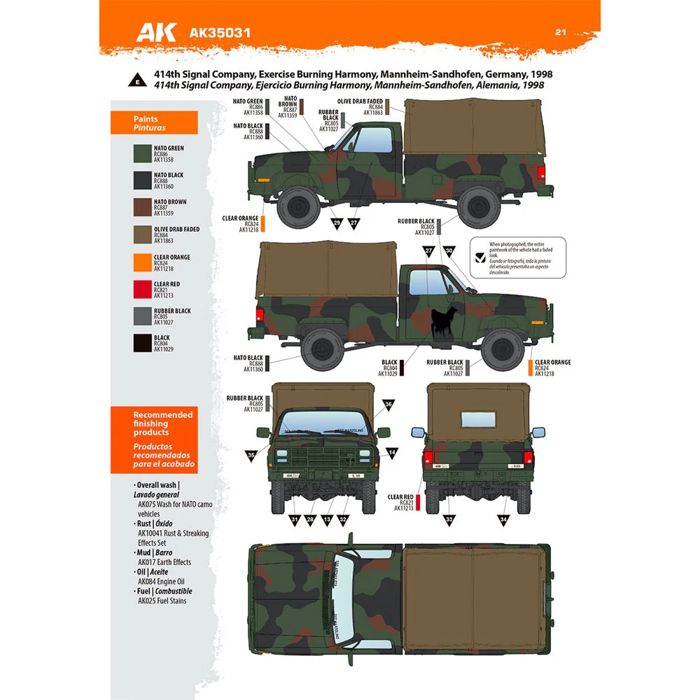 AK Interactive 35031 1/35 M1008 Troop Carrier With Tarp - Image 7