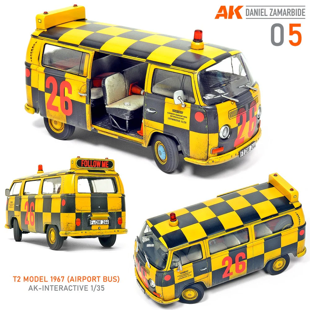 AK Interactive 35033 1/35 Volkswagen T2 Model 1967 Airport Bus - Image 10