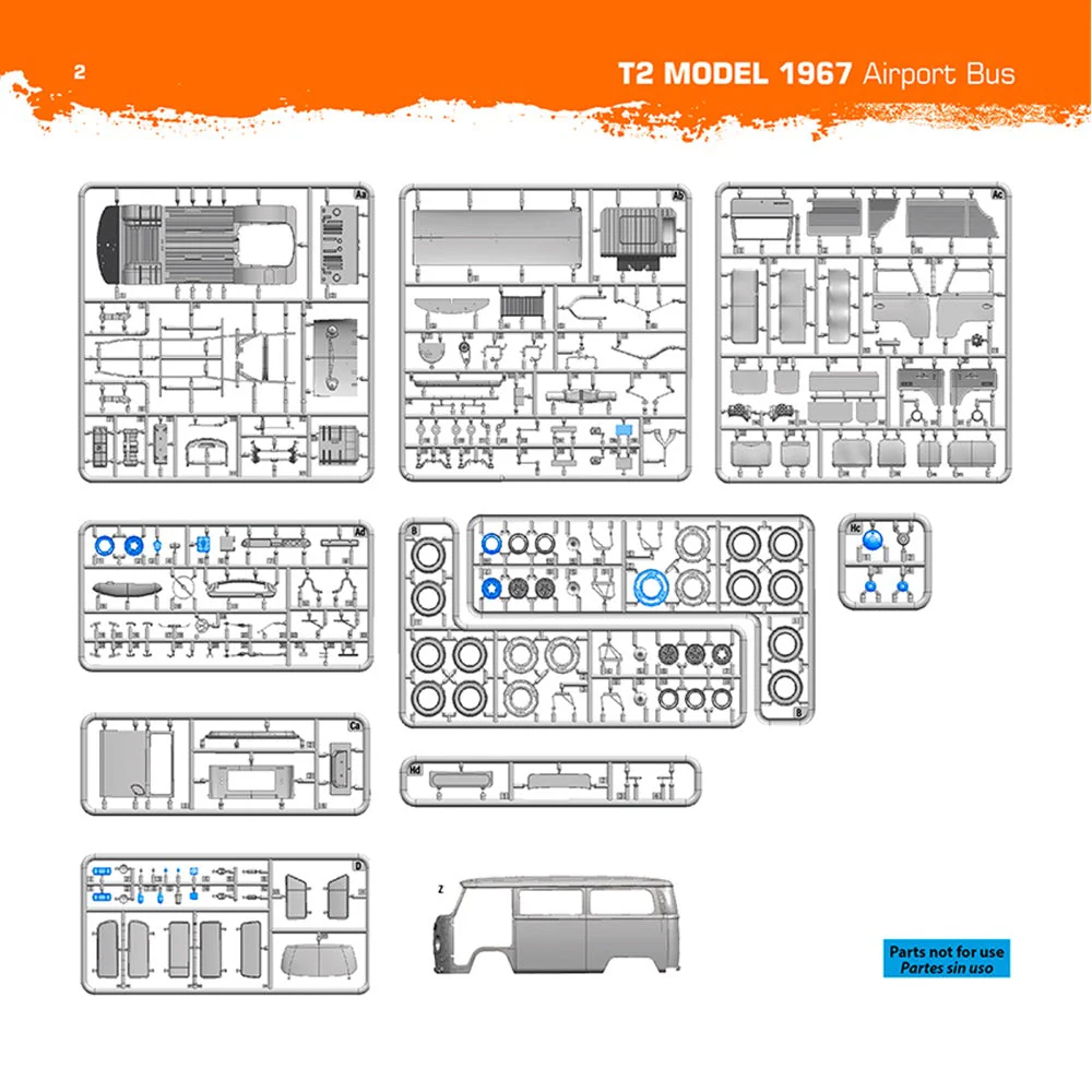 AK Interactive 35033 1/35 Volkswagen T2 Model 1967 Airport Bus - Image 2