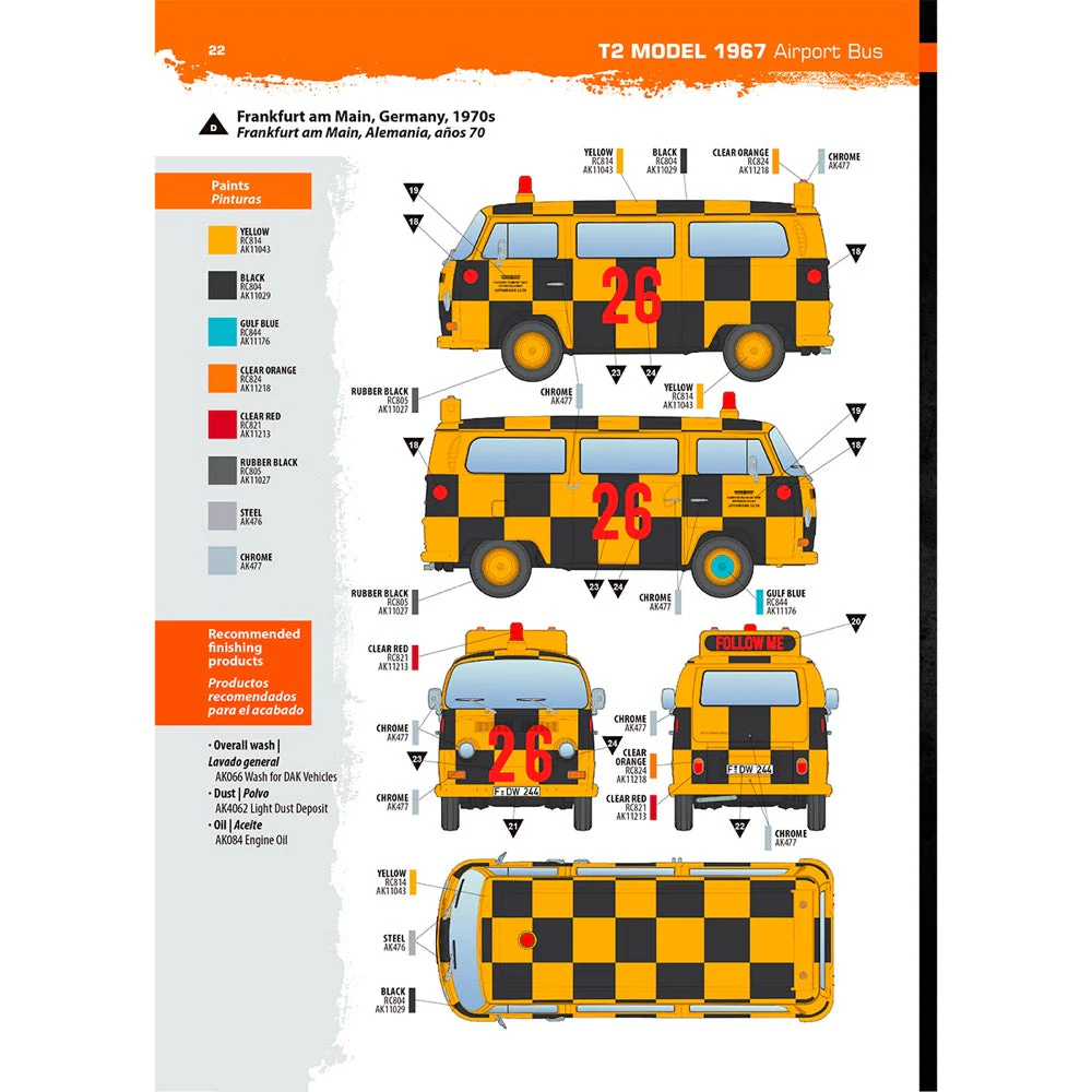 AK Interactive 35033 1/35 Volkswagen T2 Model 1967 Airport Bus - Image 6