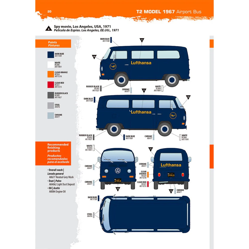 AK Interactive 35033 1/35 Volkswagen T2 Model 1967 Airport Bus - Image 8