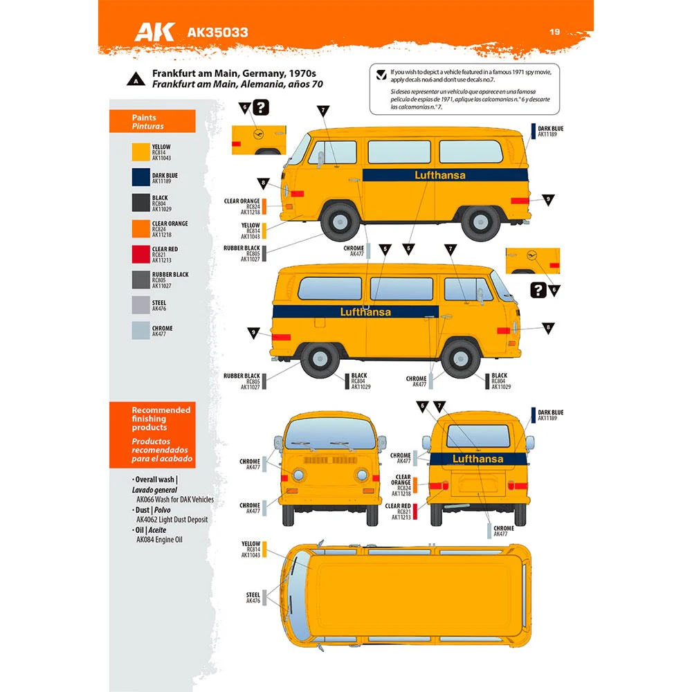 AK Interactive 35033 1/35 Volkswagen T2 Model 1967 Airport Bus - Image 9