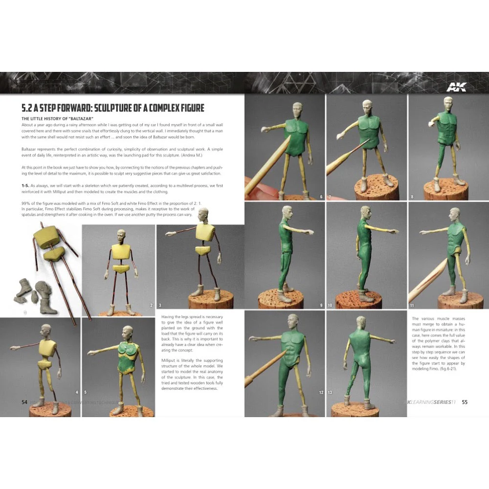 AK Interactive 512 Book Learning Series No.11 Figure Sculpting English - Image 5