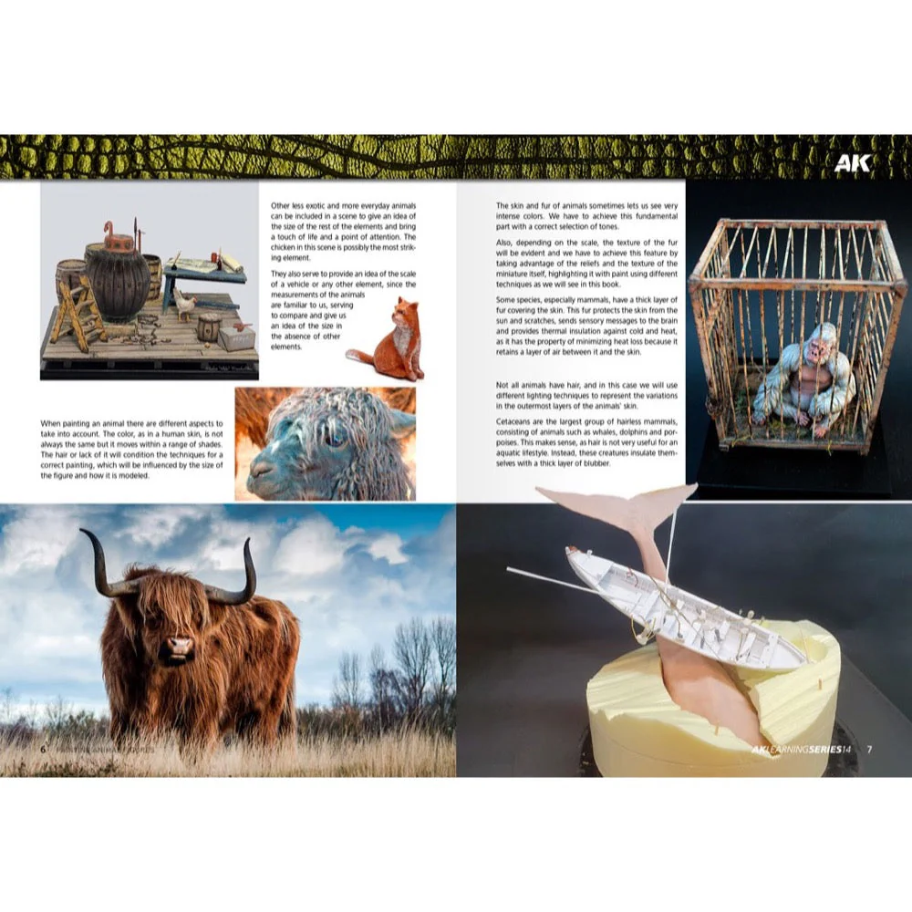 AK Interactive 518 Book Learning Series No.14 Painting Animal Figures English - Image 2