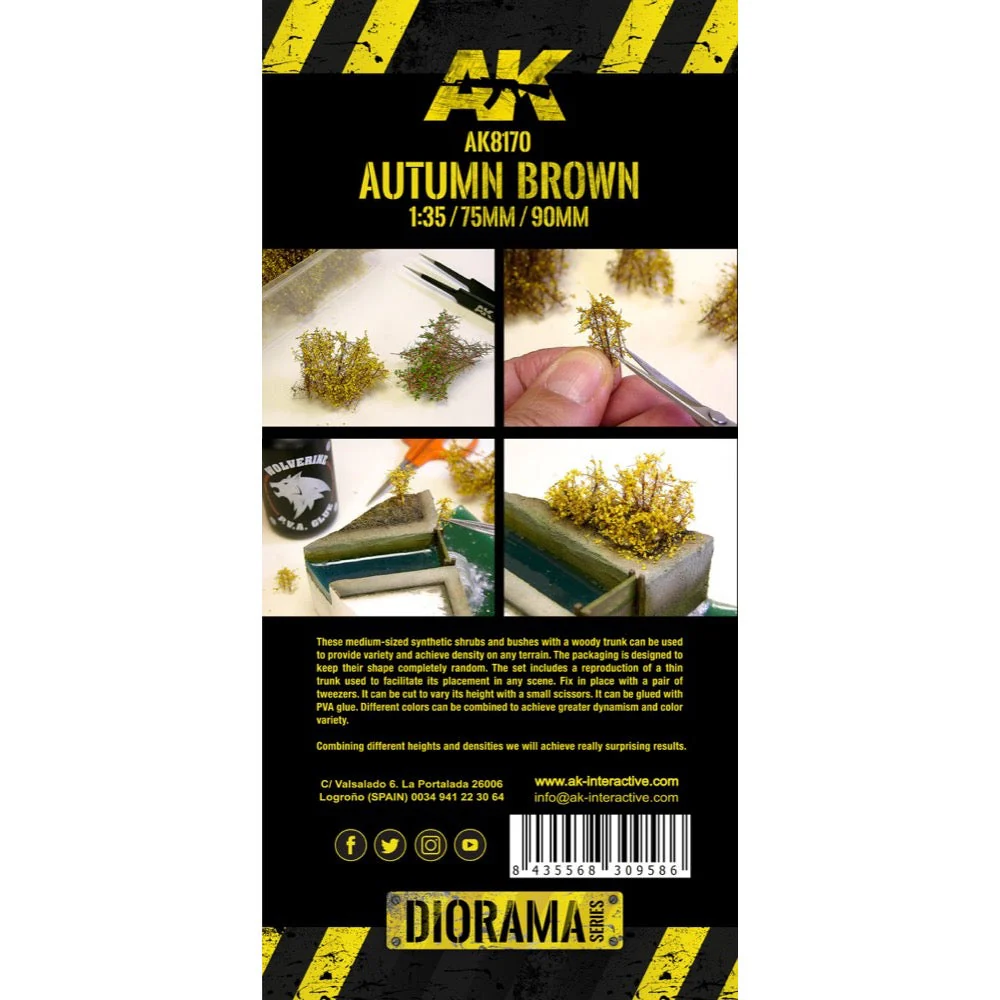 AK Interactive 8170 Dioramas Autumn Brown Shrubberies - Image 3