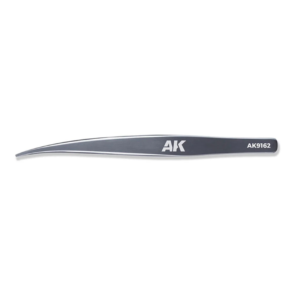 AK Interactive 9162 HG Angled Tweezers 02 Flat-End - Image 2