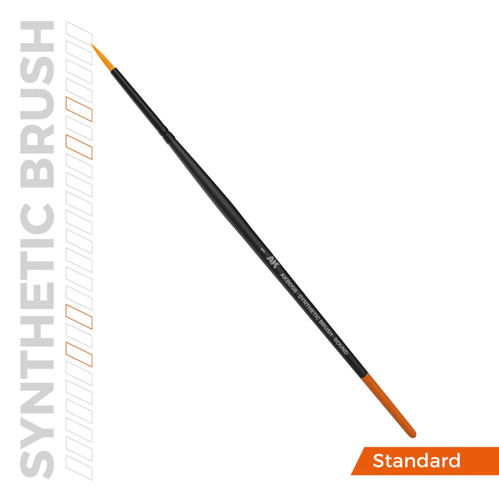 AK Interactive AKB007 Round 0 Synthetic Paint Brush - Image 3