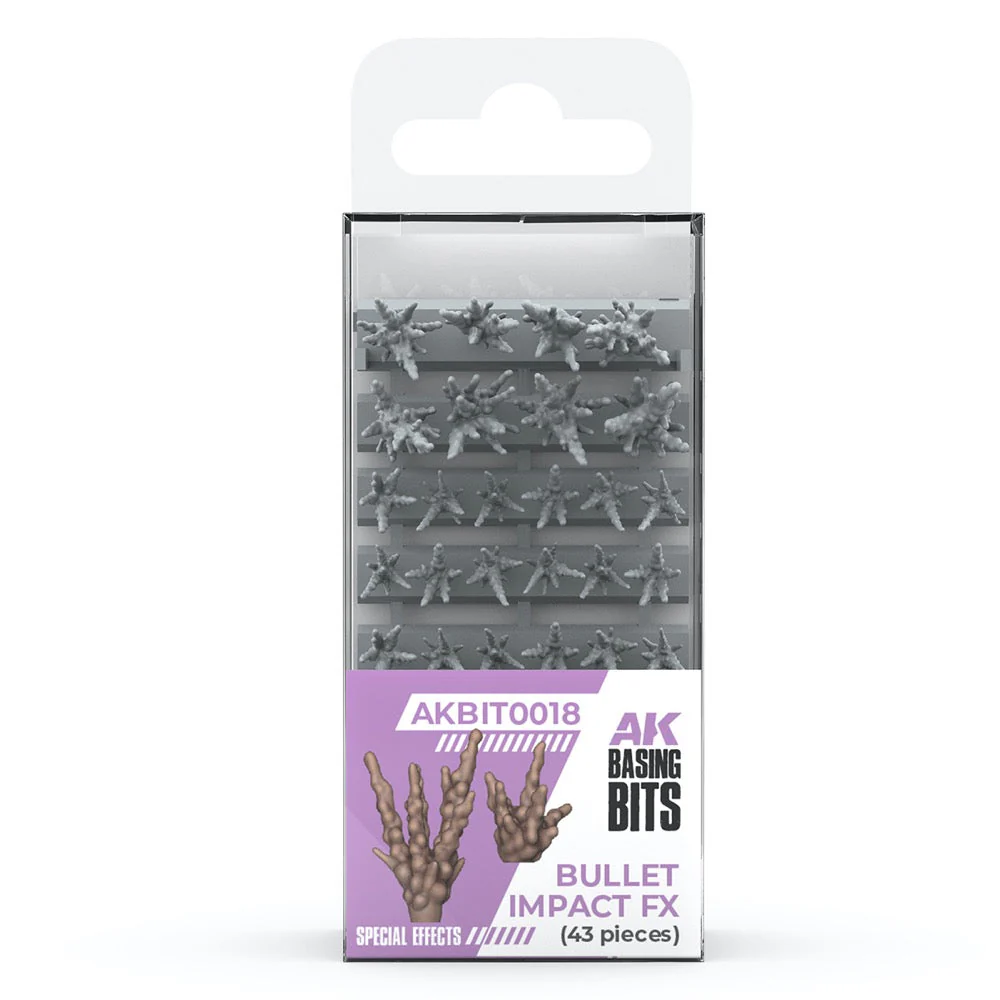 AK Interactive BIT0018 Basing Bits Bullet Impact Fx 43