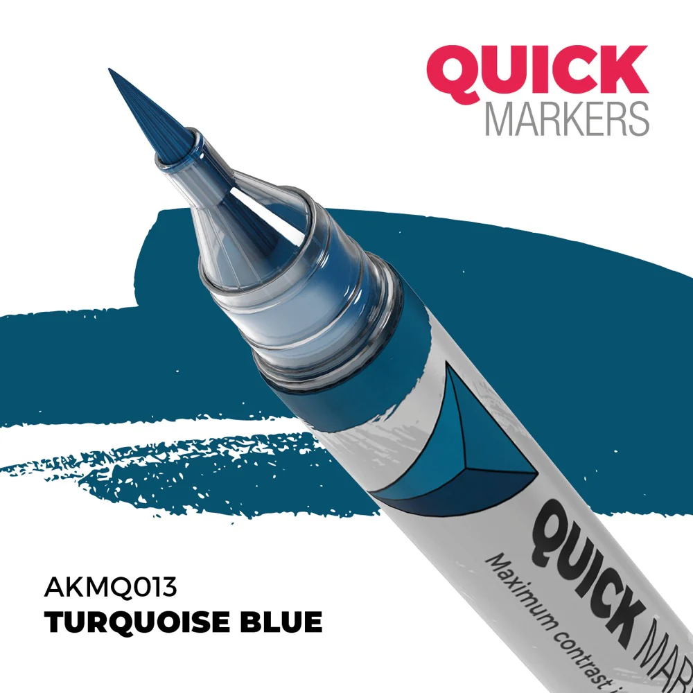 AK Interactive MQ013 Quick Marker Turquoise Blue - Image 2