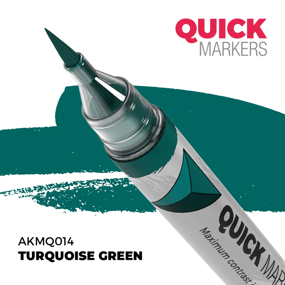 AK Interactive MQ014 Quick Marker Turquoise Green - Image 2