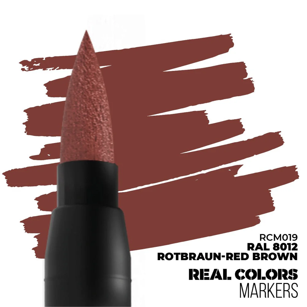 AK interactive RC019 Real Colors Markers RAL 8012 Rotbraun-Red Brown - Image 2