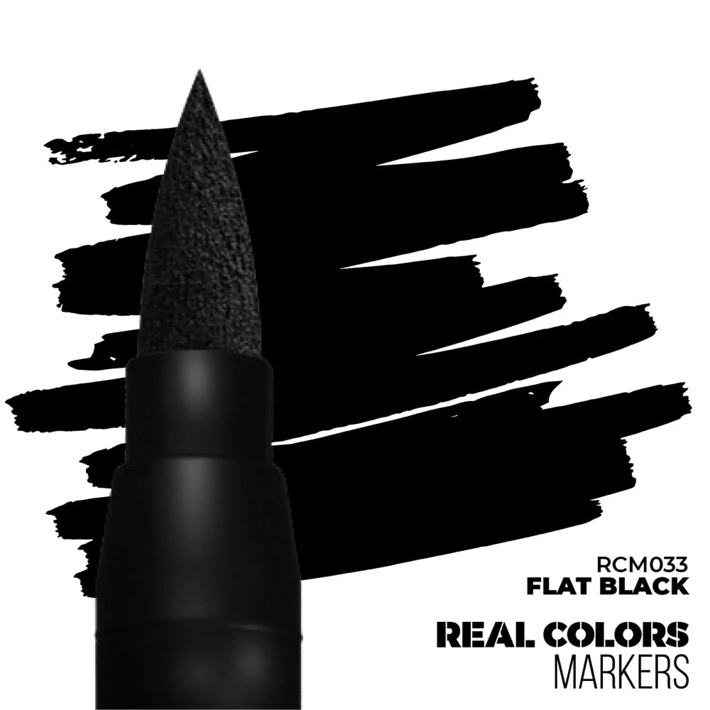 AK interactive RC033 Real Colors Markers Flat Black - Image 2
