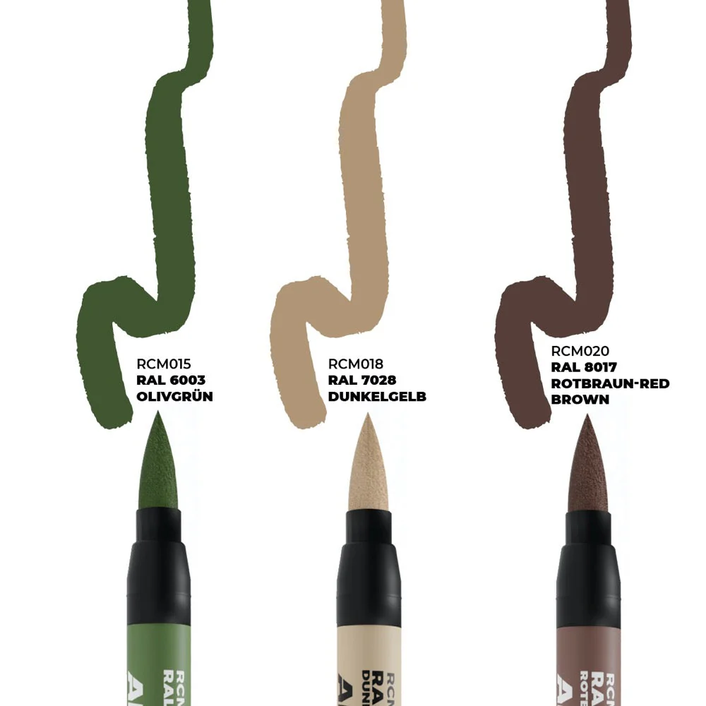 AK interactive RC108 Real Colors Markers Late German AFV Camo Colors Set x 3 - Image 2