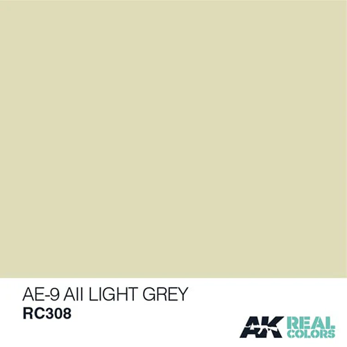 AK Interactive RC308 Real Colors AE-9 / AII Light Grey Paint Acrylic Lacquer 10mL* - Image 2