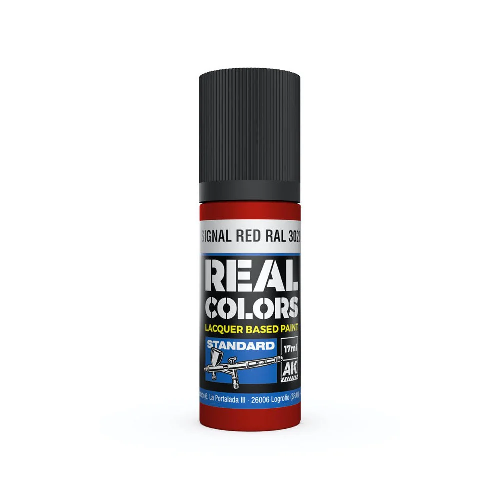 AK Interactive RC811 Real Colors Signal Red RAL 3020 17ml Lacquer Paint