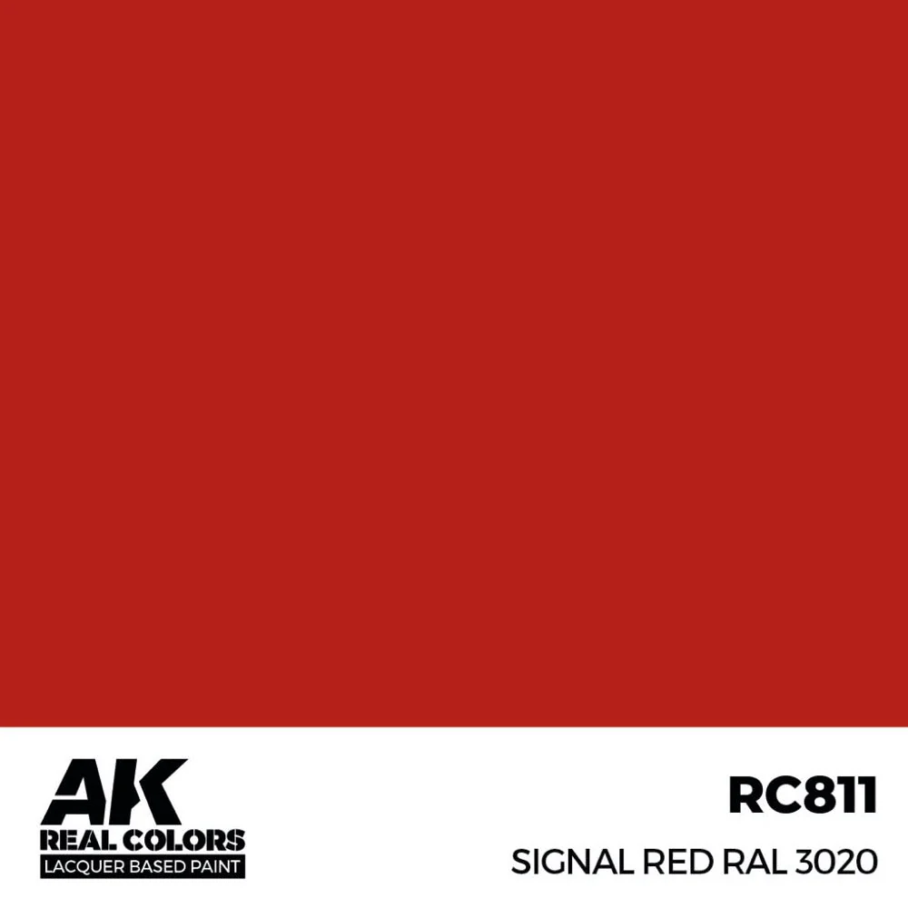 AK Interactive RC811 Real Colors Signal Red RAL 3020 17ml Lacquer Paint - Image 2